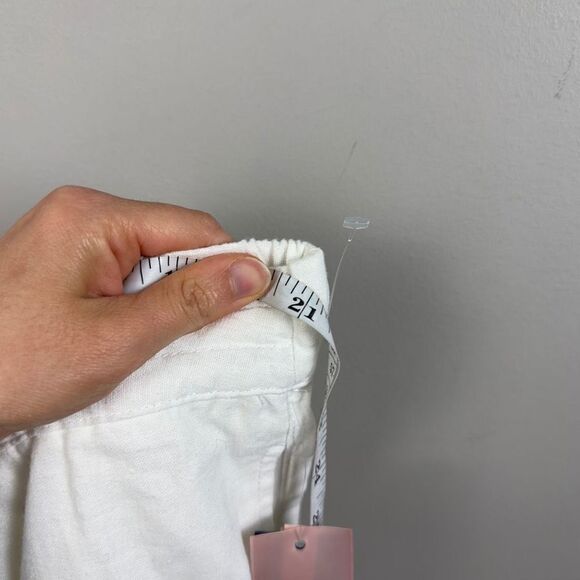 Per se white linen blend wide leg boho beach pants 1X plus size - Picture 10 of 10